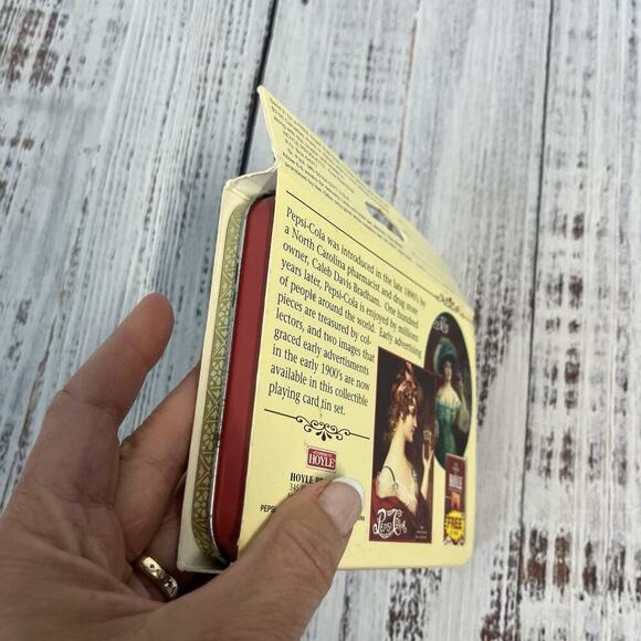 Vintage 1997 Pepsi Cola Hoyle Nostalgic Playing Cards 2 Decks w/ Collector Tin - Picture 5 of 9